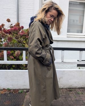 Trench long kaki vintage