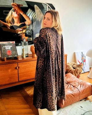 Trench léopard vintage